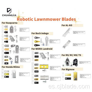 Cuchillas robóticas de cortacésped para todos los modelos